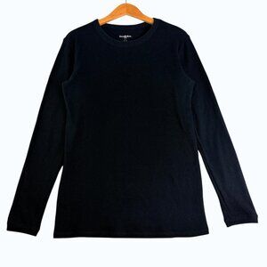 Goodfellow Waffle Knit Sweater Men L Black Long Sleeve Crewneck Casual Cozy